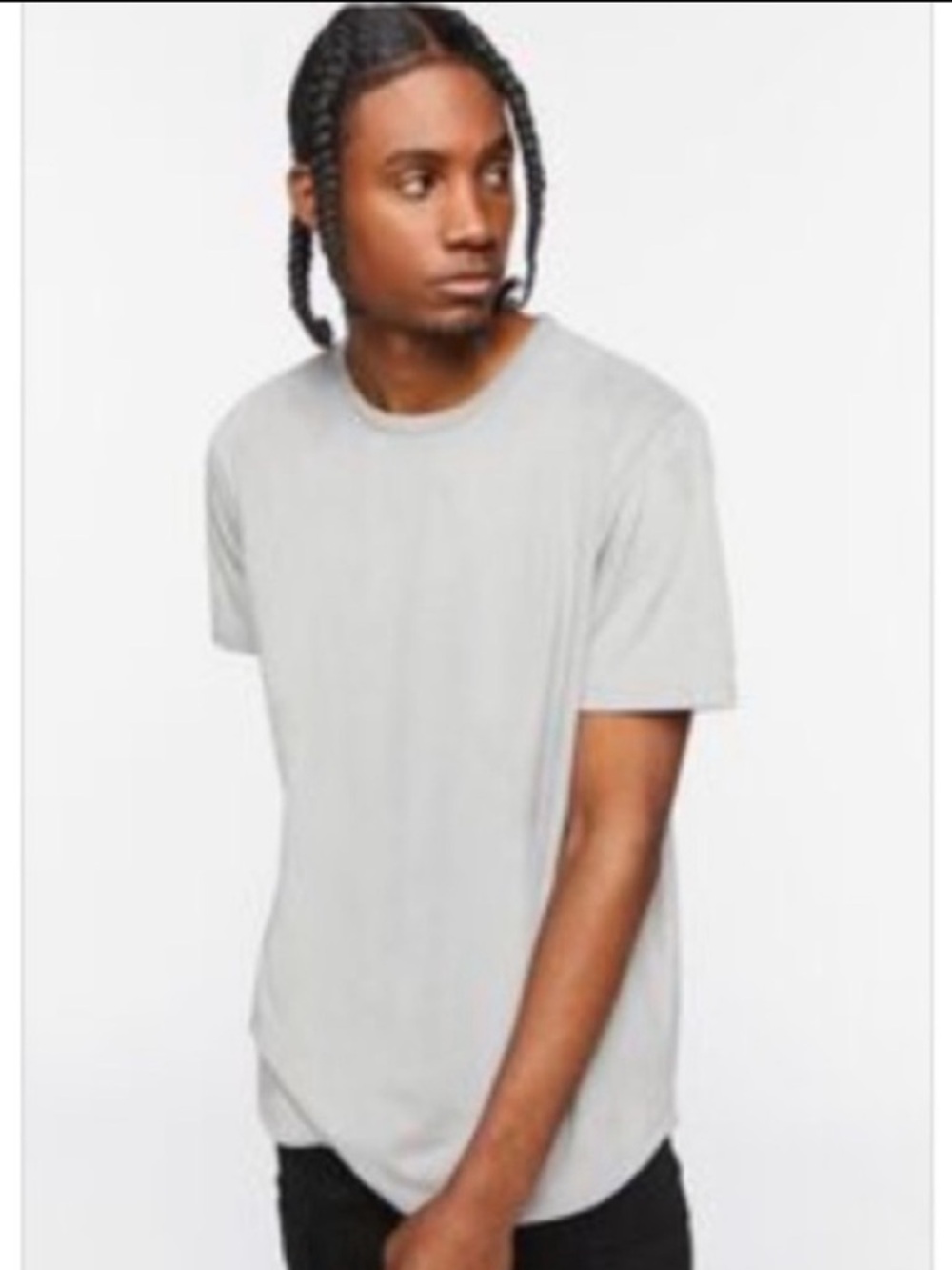 Forever 21 Faux Suede Curved T-shirt